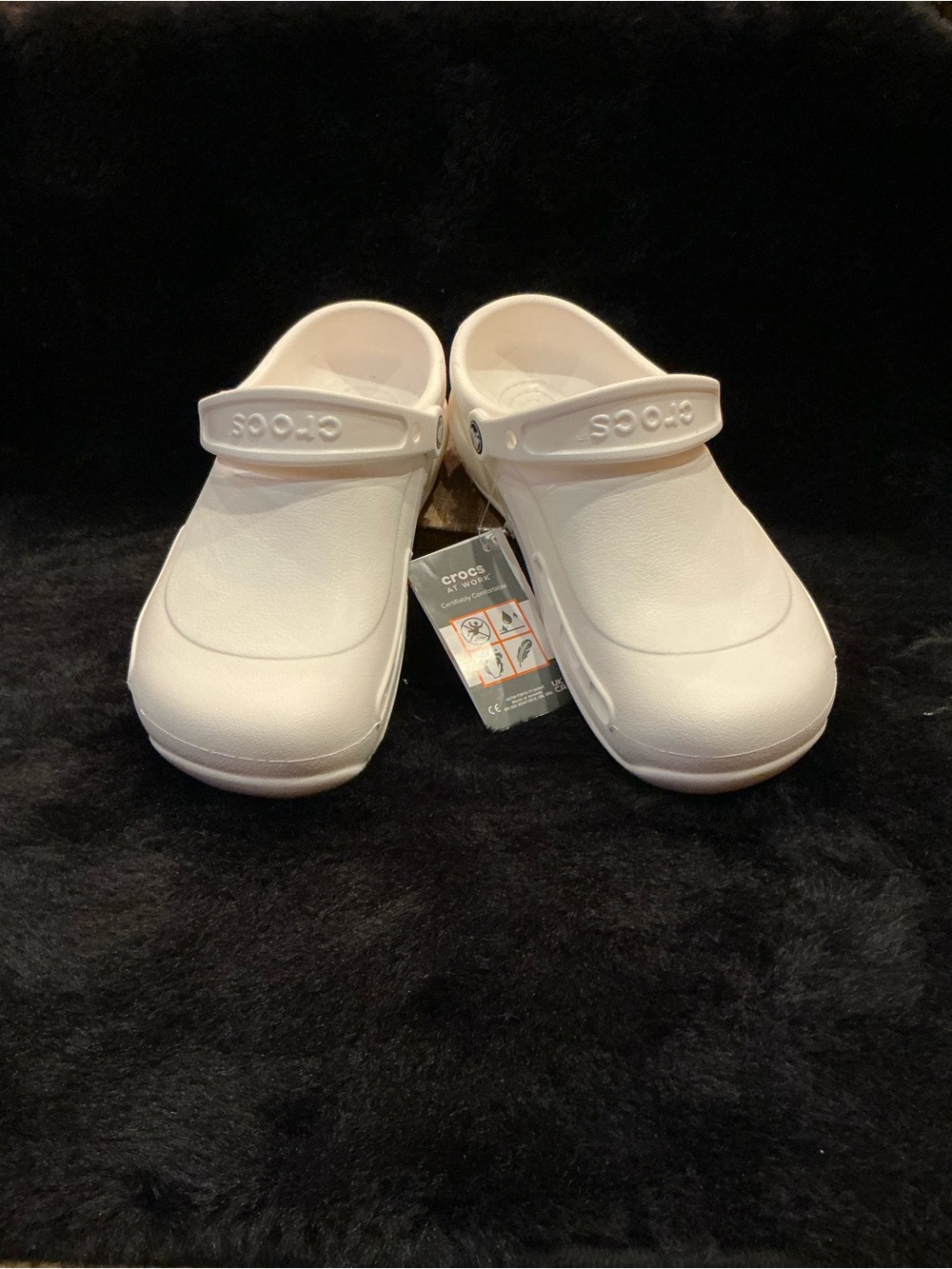 CROCS At Work Non-Slip Croslite White Classic Clogs Womens 11, Men’s 9